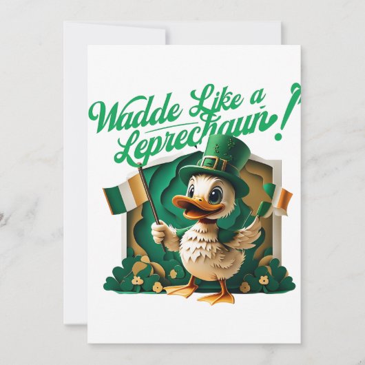 Invitation Waddle Like a Leprechaun" St. Patrick’s Day Party (Devant)