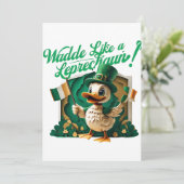 Invitation Waddle Like a Leprechaun" St. Patrick’s Day Party (Debout devant)