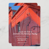 Invitation Wagon de queue rouge (Devant / Derrière)