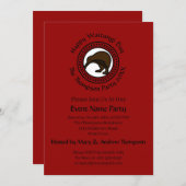 Invitation Waitangi Day peut modifier le texte Nouvelle-Zélan (Devant / Derrière)