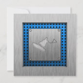 Invitation Wakeboarder à l'aspect métal brossé (Dos)