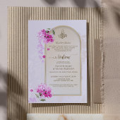 Invitation Walima de luxe | Hydrangée aquarelle