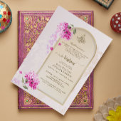 Invitation Walima de luxe | Hydrangée aquarelle
