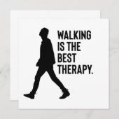 Invitation Walking is the Best Therapy Quote (Devant / Derrière)