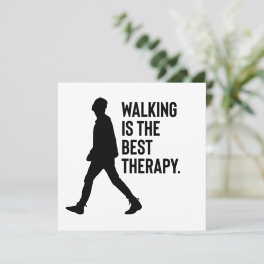 Invitation Walking is the Best Therapy Quote (Debout devant)