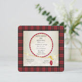 Invitation Wallace Red Tartan Garden Mariage (Debout devant)