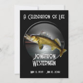 Invitation Walleye Pike Pêche Célébration de la vie (Devant)