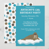 Walrus sur une Iceberg Custom Birday Party