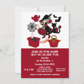 Invitation Wandering Witch Halloween Spider Anniversaire de e (Devant)