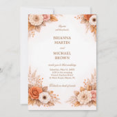 Invitation Warm Autumn Floral Frame (Devant)