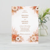 Invitation Warm Autumn Floral Frame (Debout devant)