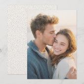 Invitation Warm Beige Romantic Photo (Devant / Derrière)