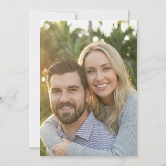 Invitation Warm Blue Gray Photo (Devant)