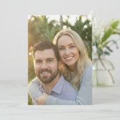 Invitation Warm Blue Gray Photo (Debout devant)