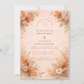 Invitation Warm Floral Fall Wedding (Devant)