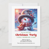 Invitation Warm funny snowman invite holiday party digital (Devant)