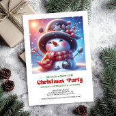 Invitation Warm funny snowman invite holiday party digital