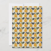 Invitation Warm Green Pear Illustration Border (Dos)