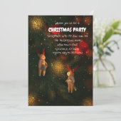 Invitation Warm Hand-Painted Reindeer Ornament Christmas  (Debout devant)