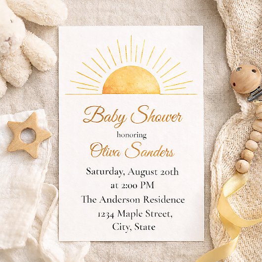 Invitation Warm Horizon Sunrise Design