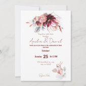 Invitation Warm Octiber Wedding (Devant)