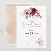 Invitation Warm Octiber Wedding (Devant / Derrière)