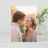 Invitation Warm Orange Romantic Photo (Debout devant)