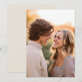 Invitation Warm Orange Romantic Photo (Devant / Derrière)