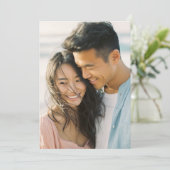 Invitation Warm Pink Blue Affectionate Photo (Debout devant)