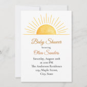 Invitation Warm Sunrise Baby Shower (Devant)