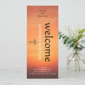Invitation Warm Sunset Church Connection Card (Debout devant)