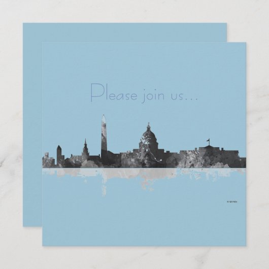 INVITATION WASHINGTON DC SKYLINE (Devant / Derrière)