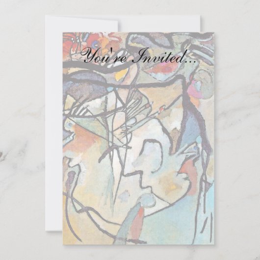 Invitation Wassily Kandinsky - Composition Cinq Art Abstrait (Devant)
