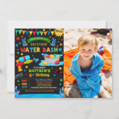 Invitation Water Bash Summer Boy Photo de fête d'anniversaire (Devant)