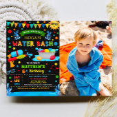 Invitation Water Bash Summer Boy Photo de fête d'anniversaire
