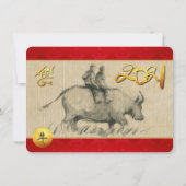 Invitation Water Buffalo Children Chinese Ox Année 2021 PhInv (Dos)