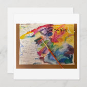 Invitation Water Color Mixing Postcard (Devant / Derrière)