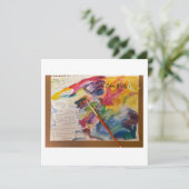 Invitation Water Color Mixing Postcard (Debout devant)