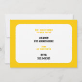 Invitation Water polo player black silhouette custom (Dos)