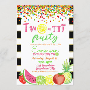 Invitation watercolo de Tutti Frutti d'anniversaire de frutti