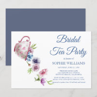 Watercolor Anemone Flower Mariage Tea Party