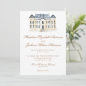 Invitation Watercolor Anglais Manor Mariage (Debout devant)