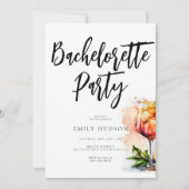 Invitation Watercolor Aperol Spritz Bachelorte Party (Devant)