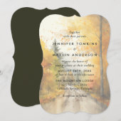 Invitation Watercolor Automne Arbre d'automne Mariage foresti (Devant / Derrière)