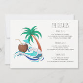 Invitation Watercolor Bachelorette Surf Beach Party (Dos)