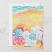 Invitation Watercolor Beach 16e fête d'anniversaire (Dos)