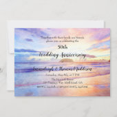 Invitation Watercolor Beach 50e anniversaire du Mariage (Devant)