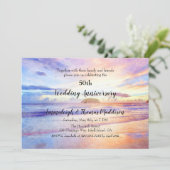 Invitation Watercolor Beach 50e anniversaire du Mariage (Debout devant)