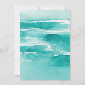 Invitation Watercolor Beach Caraïbes Destination Mariage (Dos)