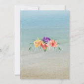 Invitation Watercolor Beach Océan Floral Mariage (Dos)